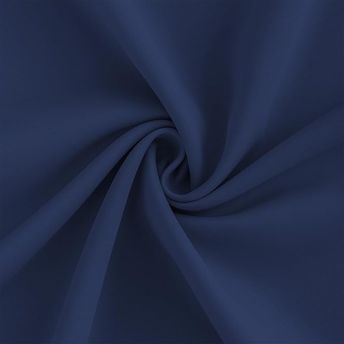 DONREN Navy Pinch Pleated Blackout Curtains with Hooks - 94 inch Length Room Darkening Thermal Insulated Window Curtain Panels for Living Room Bedroom 2 Panel 40" Wx94 L