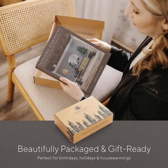 Modern Decorative Books For Home Decor - Set of 3 Faux/Fake Books For Decoration for Aesthetic Coffee Table Bookshelf Mantle Brown Cream Book Decor as Storage Boxes in Living Room Entryway Shelf Décor
