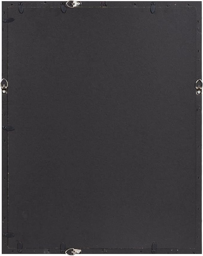 Kate and Laurel Adlynn Rectangle Picture Frame Set of 3; 14 x 18 matted to 11 x 14; Black; Modern Three-Piece Frame Set for Gallery Wall Frame Set in Living Room Wall Decor