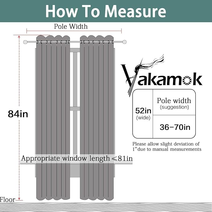 Yakamok Greyish White to Blue Ombre Curtain for Bedroom 84 Inch,1 Panel | Light Blocking Thermal Insulated Window Drape,Curtain for Living Room,Room Darkening Grommet Gradient Curtain 52Wx84L