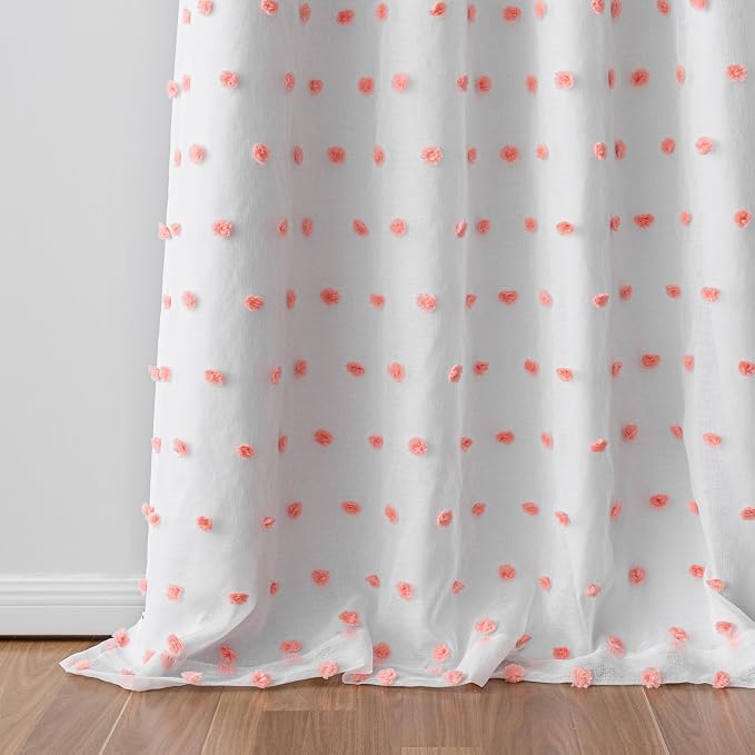 MEETSKY Pink Blackout Kids Curtains for Girls Bedroom 63 Inches Long Total Light Blocking Curtains for Kids Room 2 Panels Small Window Curtain Drapes 2 Layered Room Darkening Grommet,52 x 63 Inch