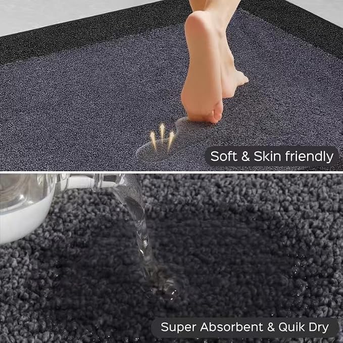 Washable Area Rug 48" x 72", Non Slip Kitchen Rug for Floor, Absorbent Entrance Runner Rug for Bedroom, Living Room, (Roll Packing)