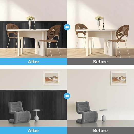 Art3d Wainscotting Wall Panel Kit, 37.8" Tall Beadboard Panels for Walls, Polystyrene Board and Batten Wall Panel Kit, Easy DIY Decorative Trim for Living Room, Kitchen, Bedroom – Covers 31 Sq.Ft