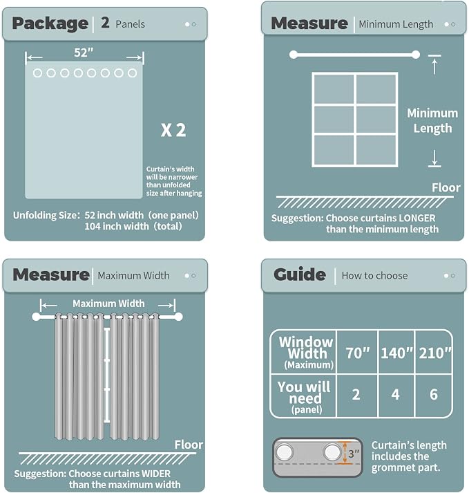 BGment Star & Lines Grey Blackout Curtains 84 Inch Length 2 Panels Set, Thermal Insulated Privacy Grommet Window Drapes for Kids Boys Bedroom, 52 x 84 Inch