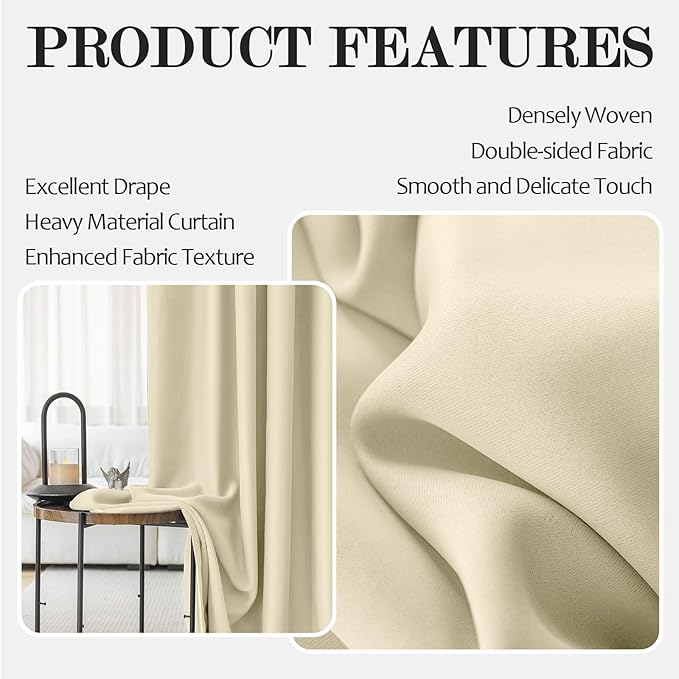 Room Divider Curtains Blackout Soundproof, for Ceiling Track or Rod with Hooks, Extra Wide Curtains Room Separator for Wall Ceiling Mount Track, Privacy Floor to Ceiling Curtain, 1 Panel
