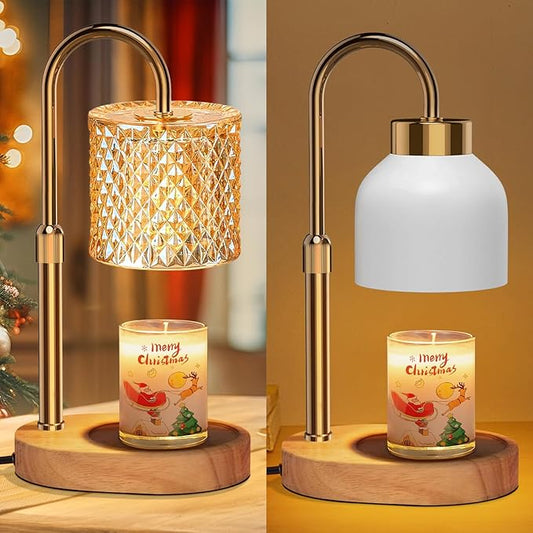 seenlast Electric Candle Lamp Warmer with Timer Dimmer Adjustable Height,Gifts for Women and Men, Electric Wax Warmer Vintage Home Decor for Scented Jar Candles