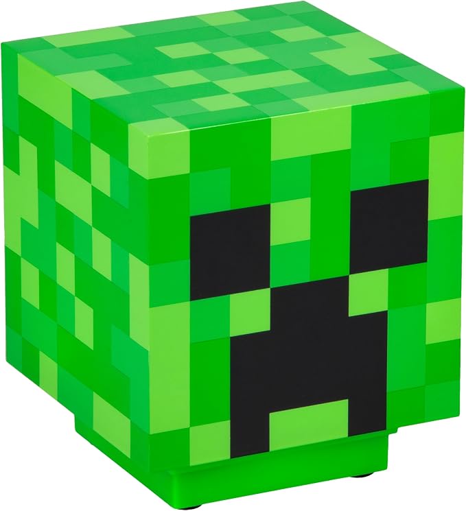 Paladone Minecraft Creeper Desk Light with Official Creeper Sounds, Handheld Night Light for Kids Room or Gamer Décor - Licensed Minecraft Gifts