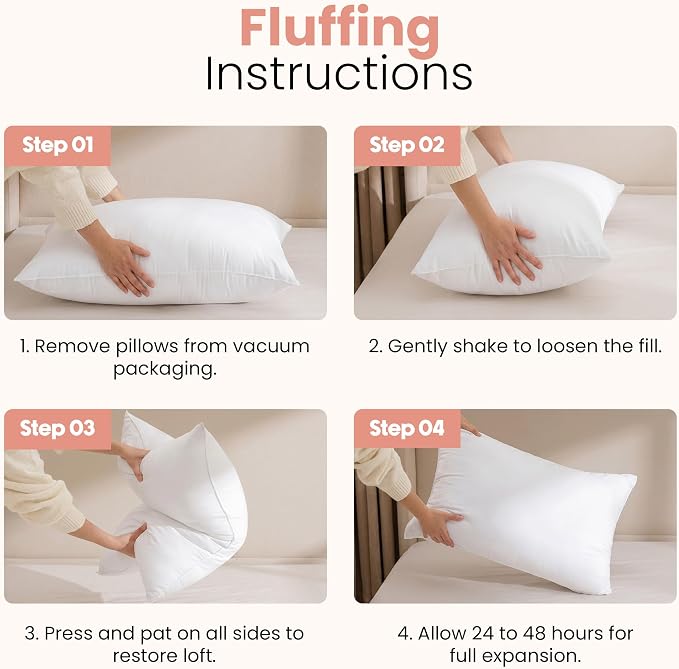 Utopia Bedding 14x22 Pillow Inserts, Set of 2, White – Indoor Decorative Throw Pillows for Bed, Sofa & Couch – Soft, Supportive & Fluffy Cushion Inserts