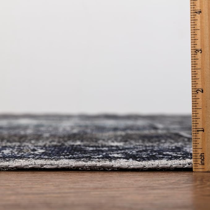 Keen Home Design 48"x72" Rug - Machine Washable Area Rug with Non-Slip Backing, Ideal for Living Room, Dining Room, Bedroom - Vintage, Easy Clean, Durable, Low Pile - (4' x 6')