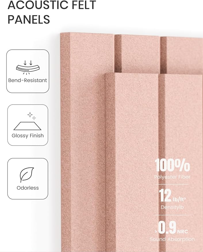 Fluxynara Large Felt Bulletin Board 36" x 24" Cork Board Alternative-6 Pack with 32 Safe Removable Adhesive Tabs, Cork Boards for Walls Cork Board for Home Office Classroom Pin Board -Pink
