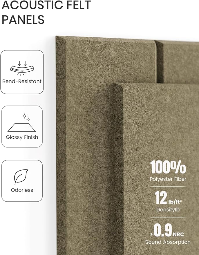 Fluxynara Large Felt Bulletin Board 48" x 36" Cork Board Alternative-12 Pack with 64 Safe Removable Adhesive Tabs, Cork Boards for Walls for Home Office Classroom Pin Board-Earth Brown