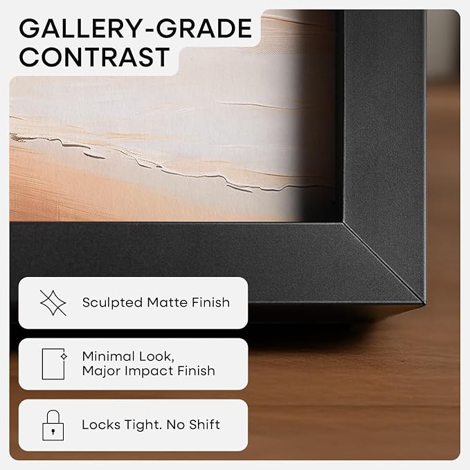 Homeforia 4x6 Picture Frame Black, High End Metal 4 x 6 Black Frames with Mat 3 x 5 for Art, 4x6 Desk Frame Matted to 3x5 inch Photo, 4 by 6 Wall or Tabletop Frames, Tempered Glass, Wall Kit, Set of 4