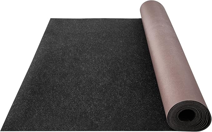 Happybuy 6 ft x 18 ft Charcoal Black Marine Carpet for Boats Waterproof - 0.18" Thick Indoor Outdoor Rug Carpet Roll for Home Patio Porch Deck