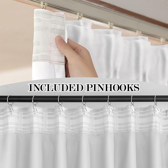 Ceiling to Floor Curtains, for Ceiling Track System or Rod with Hooks, Extra Long 2 Story Tall Curtain Adaptable to Various Hanging Methods 84 to 240 Inch Long Multiple Option, Set of 2 Panel