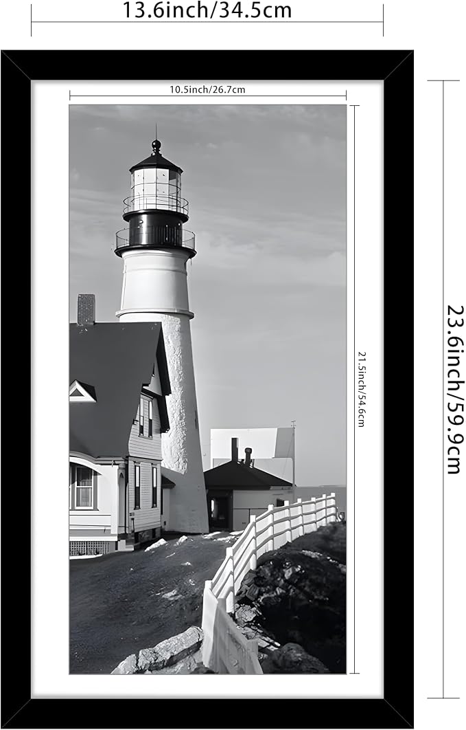 Picrit 14x24 Picture Frame 3 Pack, Black Poster Frame, Display Poster 11 x 22 with Mat or 14 x 24 without Mat for Horizontal or Vertical Wall Mounting