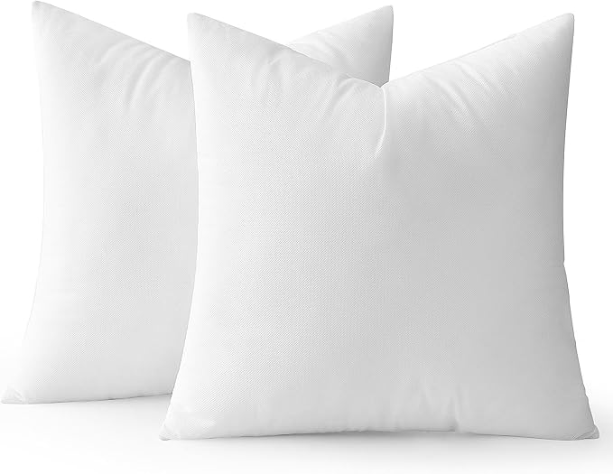 MIULEE 28x28 Pillow Inserts Set of 2, Square Decorative Throw Pillow Premium Fluffy Lumbar Pillow Forms Sham Stuffer for Living Room Sofa Couch Bed