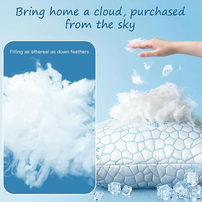 Artscope 28x28 Cooling Throw Pillow Inserts (Pack of 2) - Synthetic Down Alternative Pillow Forms, Ultra Soft Fluffy Cushion Inserts with Cooling Cover for Decorative Pillows on Couch Sofa & Bed