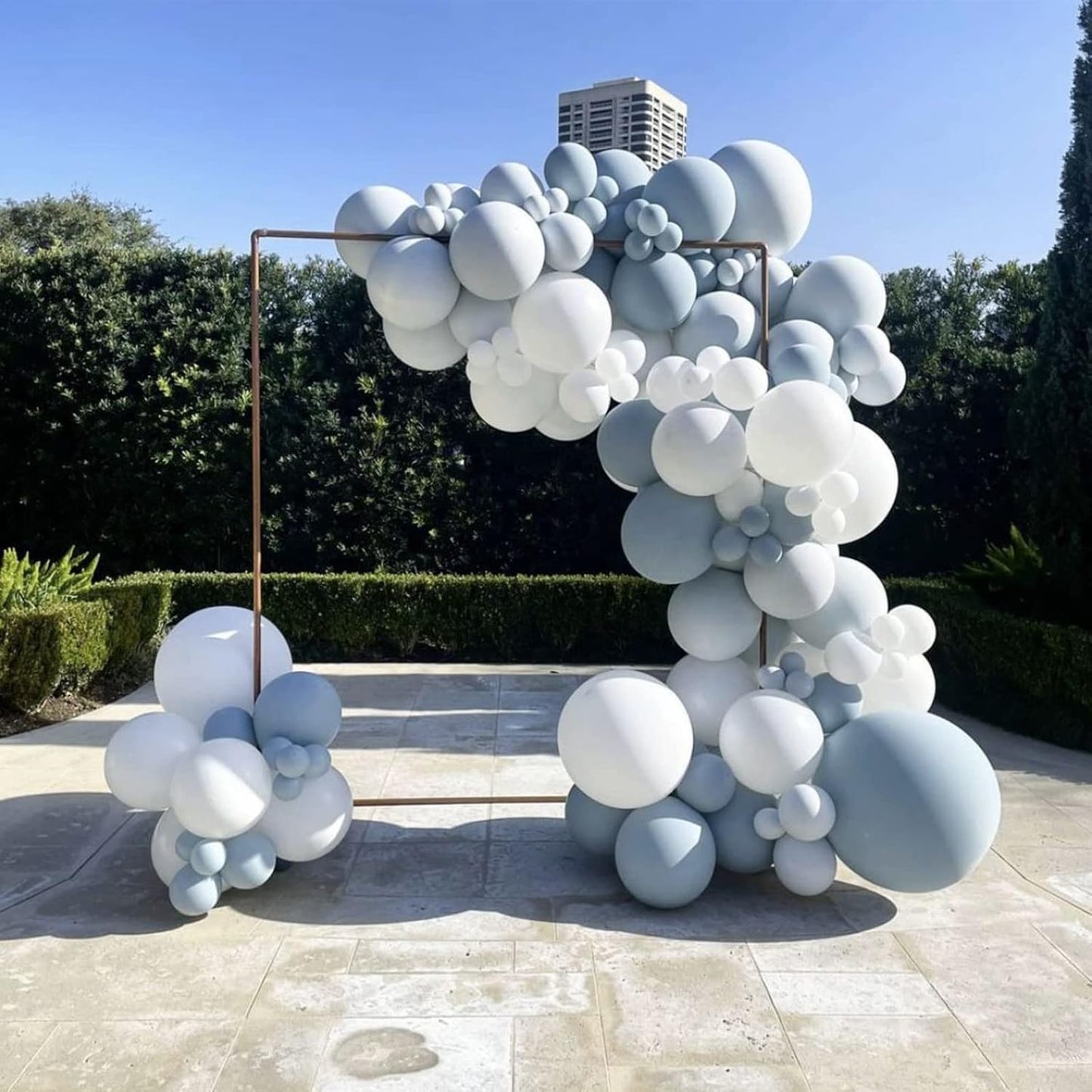 130pcs Gray Balloons Different Sizes 18" 12" 10" 5" Pastel Gray Balloons for Boys Girls Birthday Baby Shower Gender Reveal Wedding Decorations