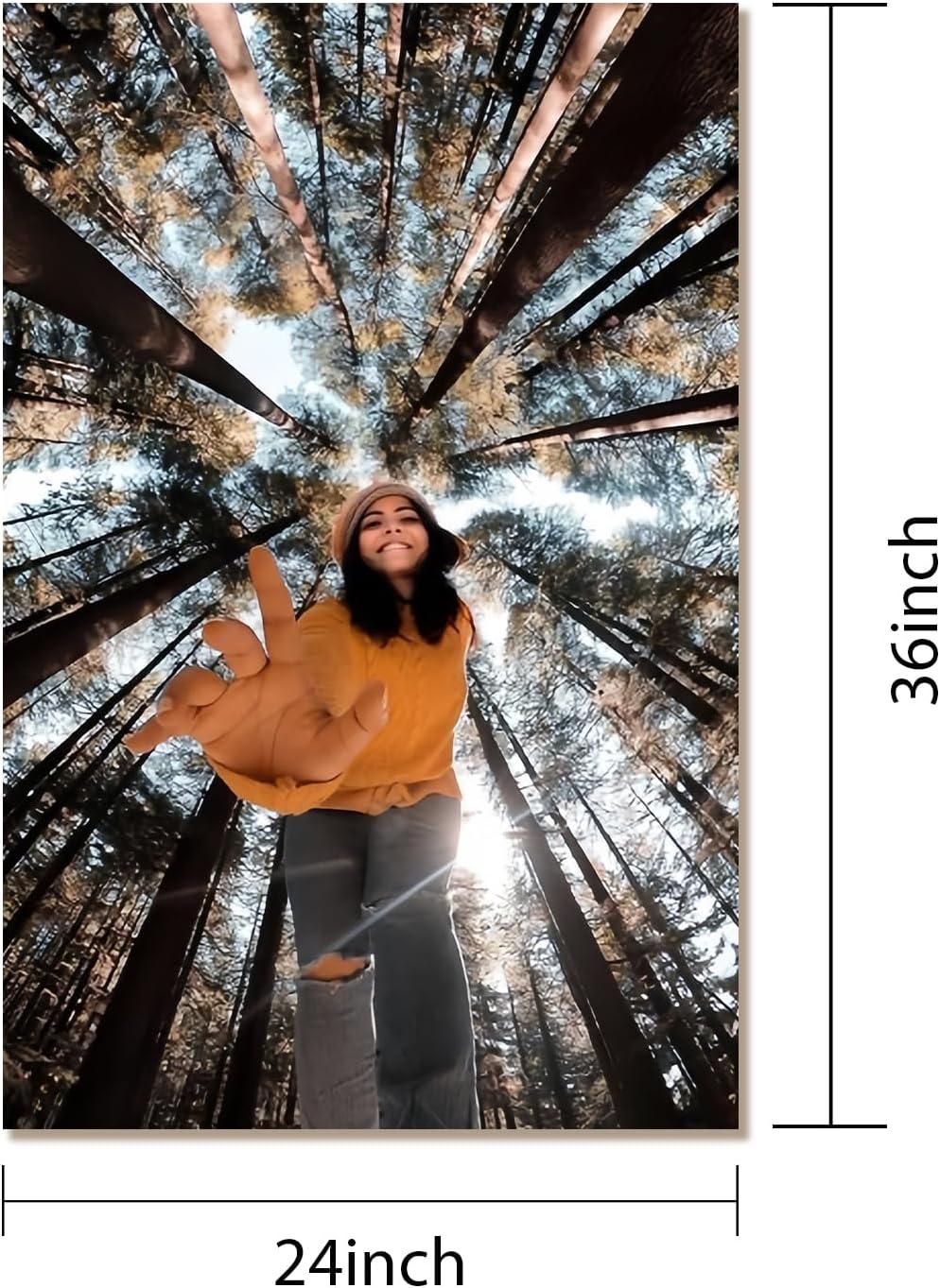 GZZFXXD Personalized Custom 24''x36''Canvas Prints with Your Photo/your Image Large Wallart Wall Decor for Bedroom Dining room Living room Children's room(Unframed)