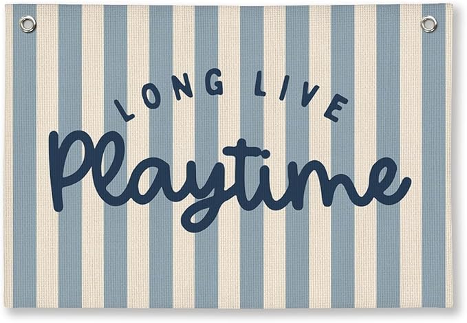 Playroom Wall Decor, Toddler Playroom Decor Hanging Linen Banner,Play Room Wall Decor for Nursery Nursery, 20x30 Inch