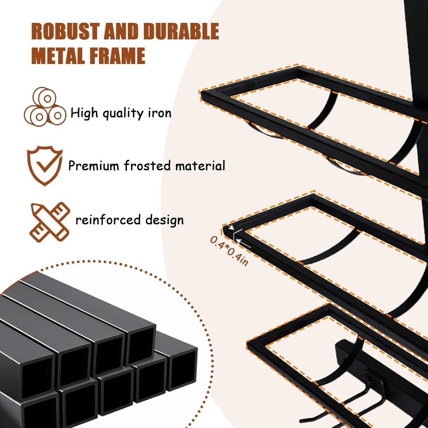 20 Bottle Wall Mount Wine Rack with Wine Glass Holder, Metal Wine Wall Rack, Wall Racks for Wine Bottles Display and Storage, Hanging Bottle Organizer for Living Dining Room Wine Cellar Bar (Black)