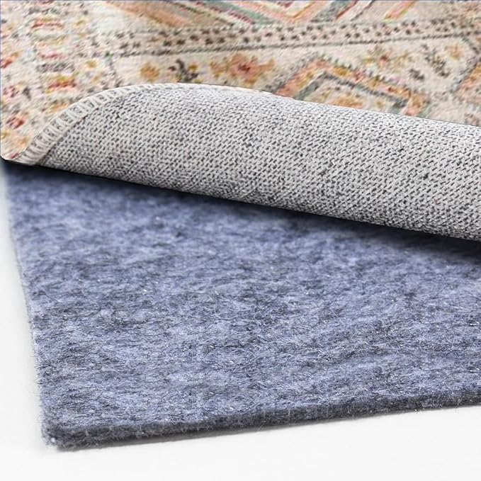 Felt Rug Pad - 1/8 4x6 Thick Foot Extra Large Area Liner for All Floors and Trims, Thick Pad for Hardwood Floors Under Rugs, Keeps Rugs Softly and Securely in Place