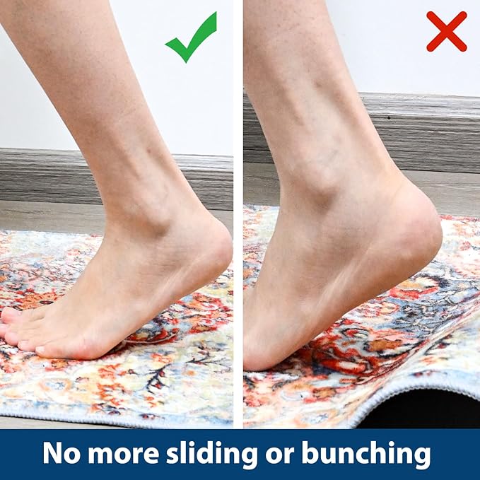 Non Slip Rug Pads for Hardwood Floors, 2x3 Rug Pad Gripper for Area Rugs, Under Carpet Anti Skid Mat, Black, Keep Your Rugs Safe and in Place