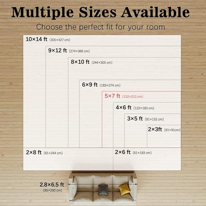 DCX Navy Blue 5x7 Area Rug, Machine Washable Non Slip Stain Resistant Soft Vintage Floral Rug, for Living Room, Bedroom, Dining Room, Soft Low Pile Large Carpe
