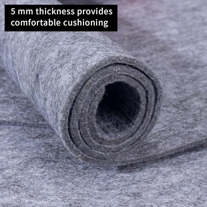 Felt Rug Pad - 10x14 Foot Extra Large Area Liner for All Floors and Trims, Thick Pad for Hardwood Floors Under Rugs, Keeps Rugs Softly and Securely in Place