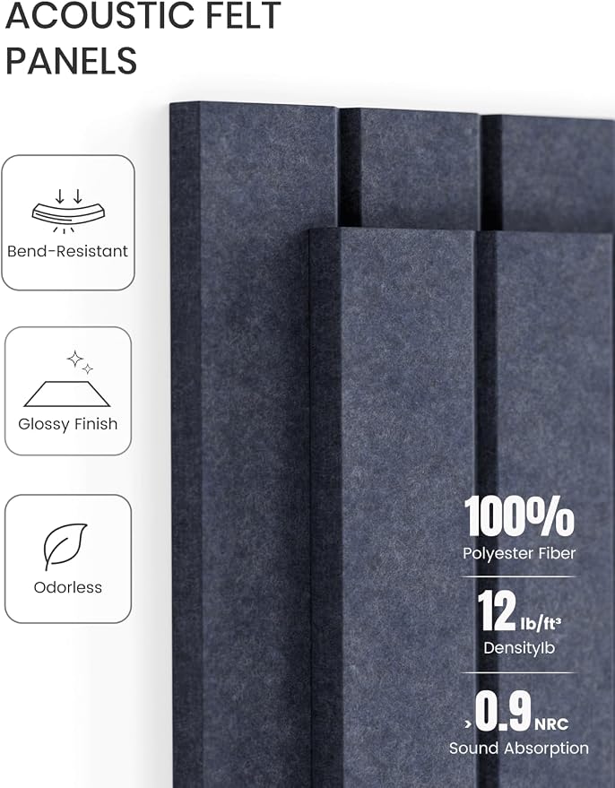Fluxynara Large Felt Bulletin Board 48" X 36" Cork Board Alternative-12 Pack with 64 Safe Removable Adhesive Tabs, Cork Boards for Walls Cork Board for Home Office Classroom Pin Board -Navy Blue