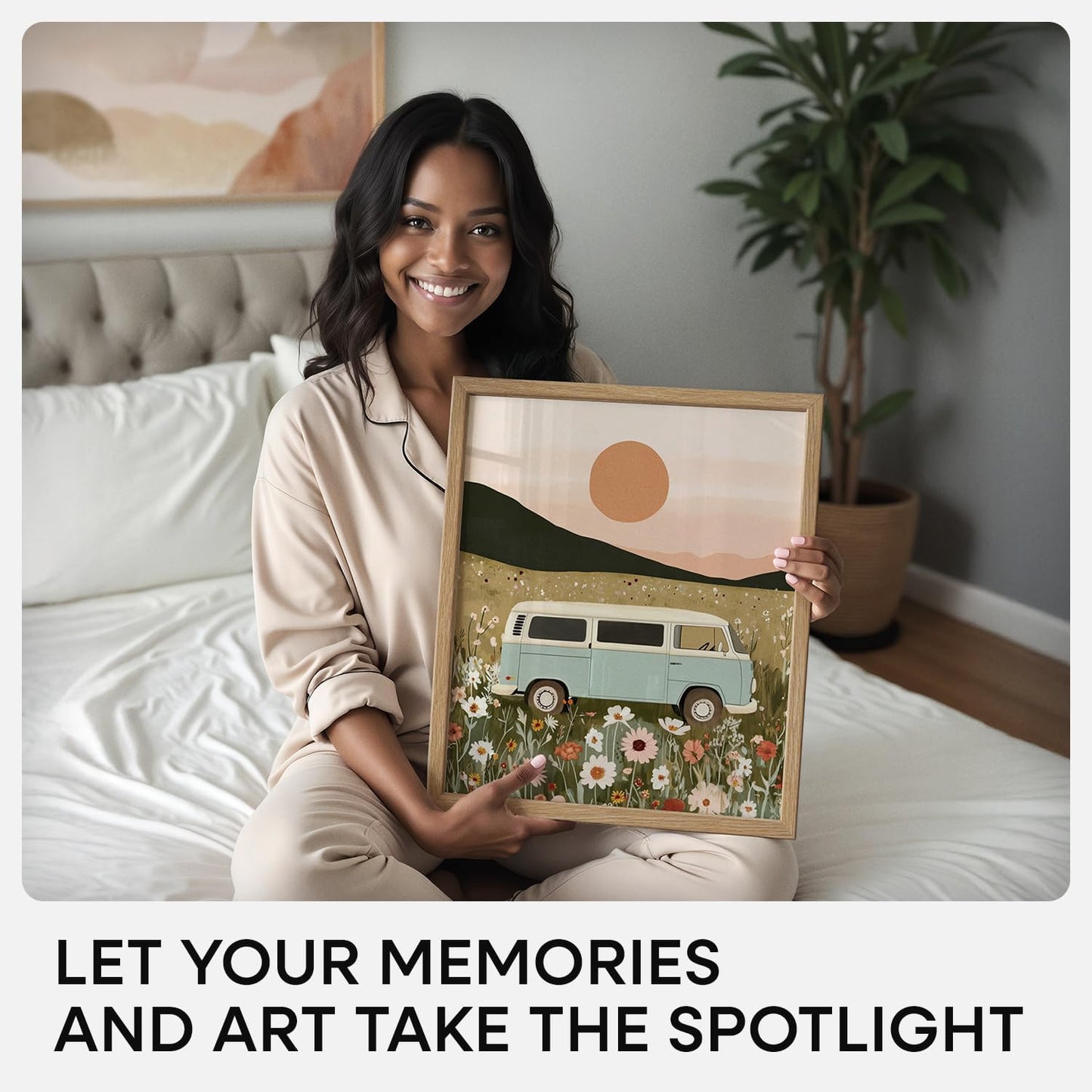 Homeforia 14x17 Natural Oak Wood Picture Frame with 11x14 Mat, Tempered Glass, Wall Hook Included