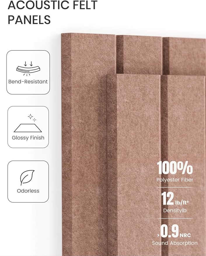 Fluxynara Large Felt Bulletin Board 36"x24" Cork Board Alternative - 6 Pack with 32 Safe Removable Adhesive Tabs, Cork Boards for Walls Felt Boards for Home Office Classroom Pin Board-Terracotta