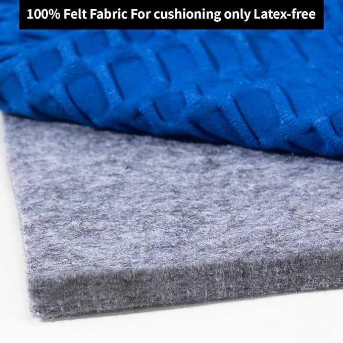 Felt Rug Pad - 1/2 3x5 Foot Extra Large Area Liner for All Floors and Trims, Thick Pad for Hardwood Floors Under Rugs, Keeps Rugs Softly and Securely in Place