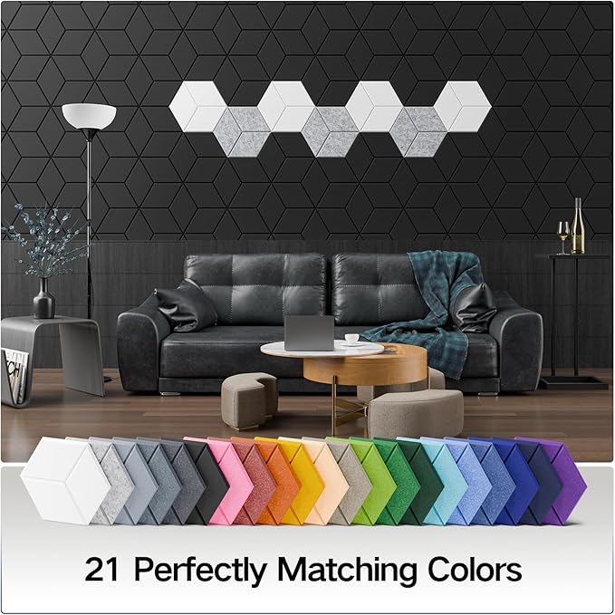 18 Pack Self-Adhesive Acoustic Panels 12" X 10" X 0.4" - Sound Proof Foam Panels for Wall with High Density, Y-Lined Design, Flame Resistant, Absorb Noise and Eliminate Echoes(Red)