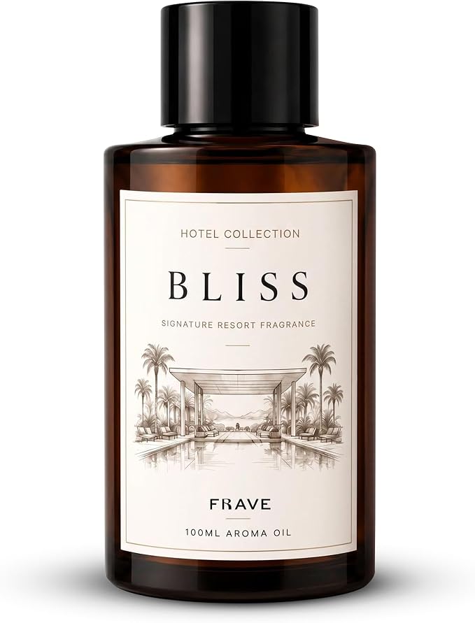 Bliss Hotel Diffuser Oil 100ml, 3.38 oz Aroma Oil, Scent Inspired by The World’s Most Iconic Luxury Hotels, Aromatherapy Refill Fragrance for Waterless Cold Air Diffusers, Home, Office, Hotel
