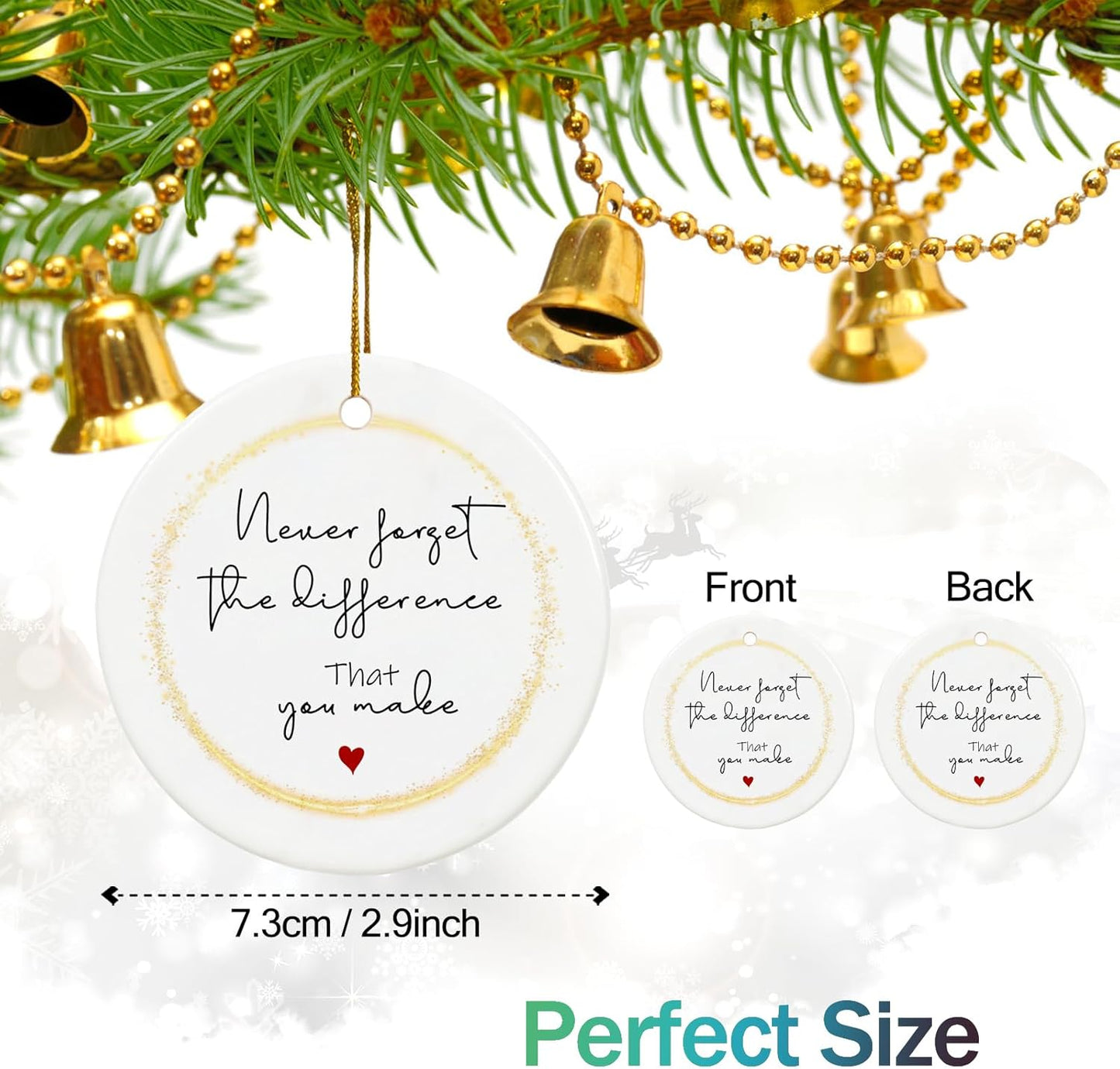 Retirement Ornament, Retirement Gifts for Women 2025 Coworker, Ceramic Keepsake Retired Ornaments with Ribbon and Gift Box