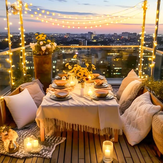 100ft Globe String Lights Indoor Outdoor Waterproof, 200 LED Christmas fairy Lights Plug in with Remote, Connectable Hanging Lights for Bedroom Classroom Camping Patio Wedding Garden Decor, Warm White | 200 LED Christmas fairy Lights Plug in, Connectab...