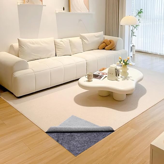 Non Slip Rug Pad 10 x 14 Ft, Extra Large Felt Under Rug Cushioning, Carpet Padding for Area Rugs on Hardwood, Laminate & Tile Floors, Keeps Rugs Secure