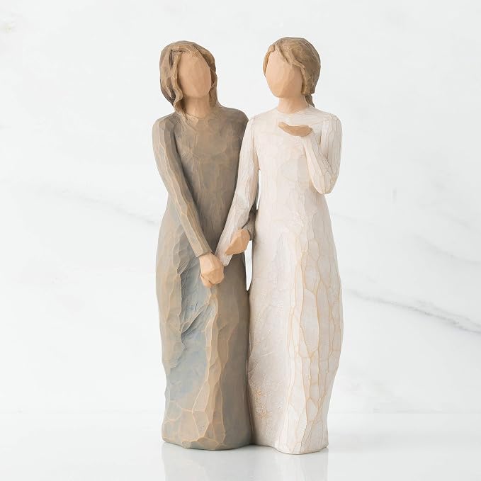 Willow Tree My Sister, My Friend, Walk with me. and Along The Way, We'll Share Everything, A Gift to Celebrate Supportive Friendships Among Women, Sisters, Co-Workers, Sculpted Hand-Painted Figure