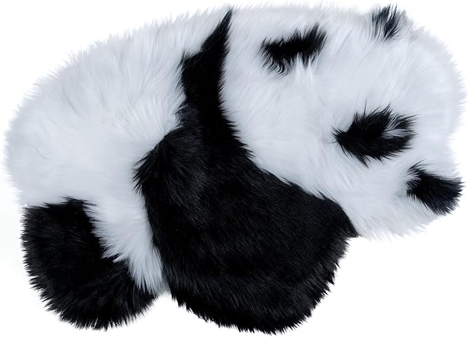 STP GOODS Faux Sheepskin Fur Rug, Fluffy Sheepskin Bedside Rugs, Bedside Rugs (Panda (95 x 65 cm))