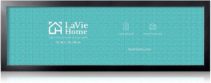 LaVie Home 13x39 Picture Frame Black, Panoramic Picture Frame for Wall Decoration, Classic Black Minimalist Style Suitable for Decorating Houses, Offices, Hotels（1 Pack）