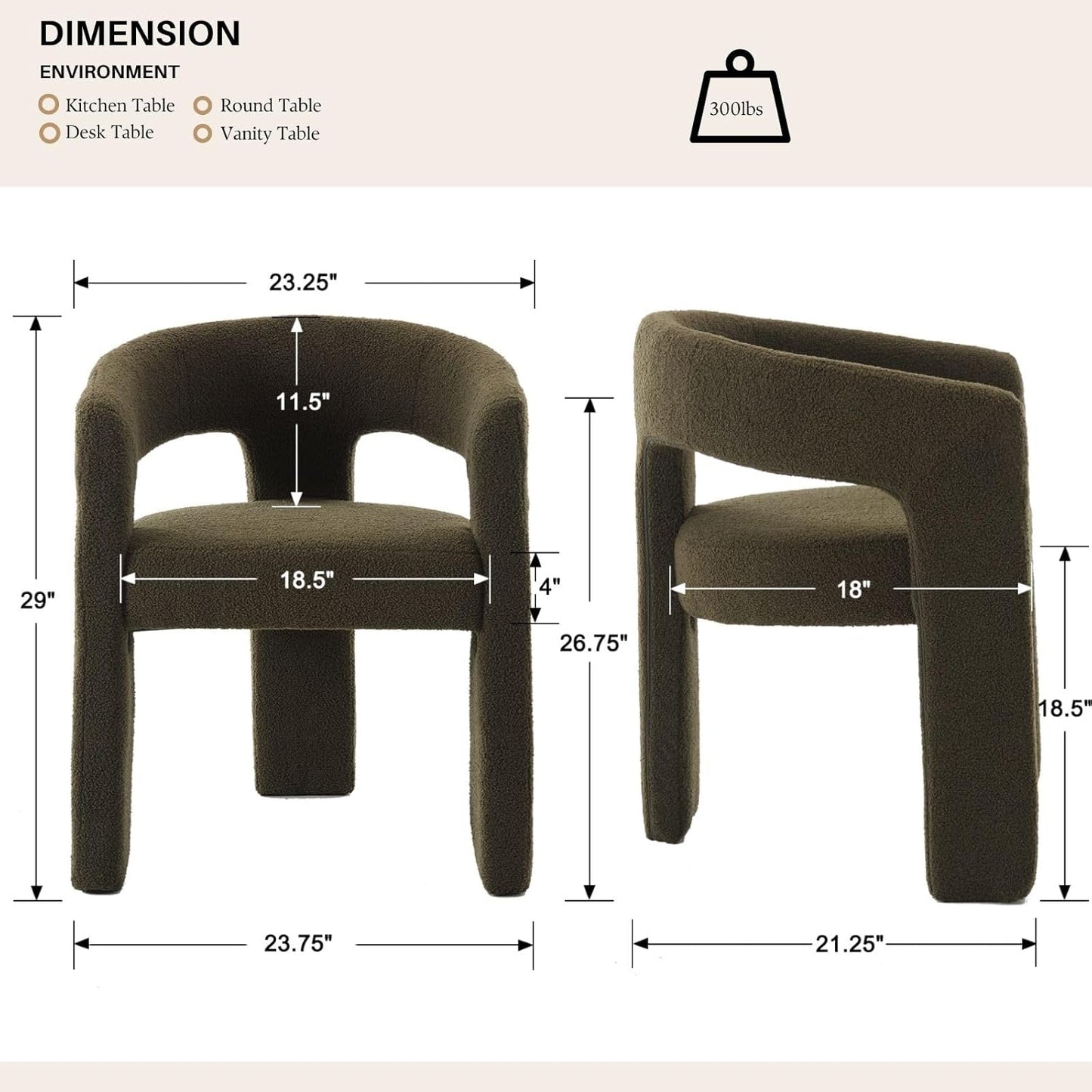 Green Sherpa Dining Chairs Set of 2, Modern Barrel Dining Room Chairs Upholstered Faux Fur Accent Chair with Arms and Round Back for Living Room Kitchen Armchair No Assembly Needed