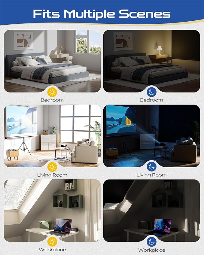 32" W x 40" L 100% Blackout Curtains, Total Darkness No-Drill Black Out Window Cover,Temporary Blackout Shades with Hook & Loop Tape – for Bedroom, Nursery, Dorm, Travel (Black)