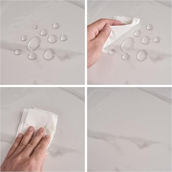 Clear Vinyl Tablecloth Protector Waterproof/Oil-Proof PVC Table Cloth Transparent Sheet Table Cover (60'' x 108'' Rectangular)
