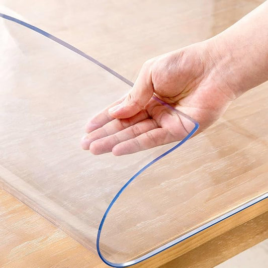 12 x 48 Inch Clear Table Cover Protector, 2mm Thick Mat, Plastic Table Cover, Vinyl Protector, Desk Mat for Top of Desks