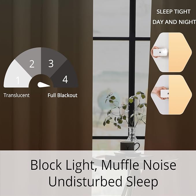 Sunset Gradient Blackout Curtains - 100% Blackout, Thermal Insulated Noise Reducing, Ombre Inspired By Sunset, 2 Panels, Each W52xL84