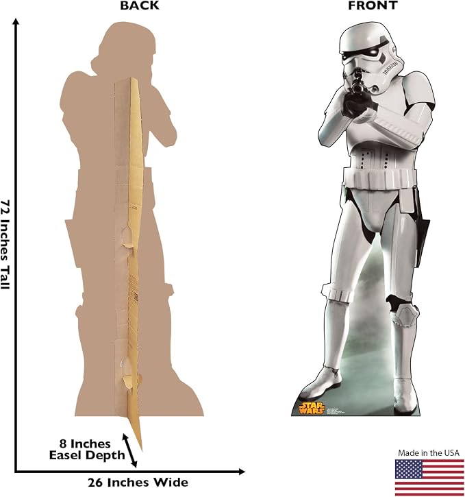 Cardboard People Storm Trooper Life Size Cardboard Cutout Standup - Star Wars Classics Retouched