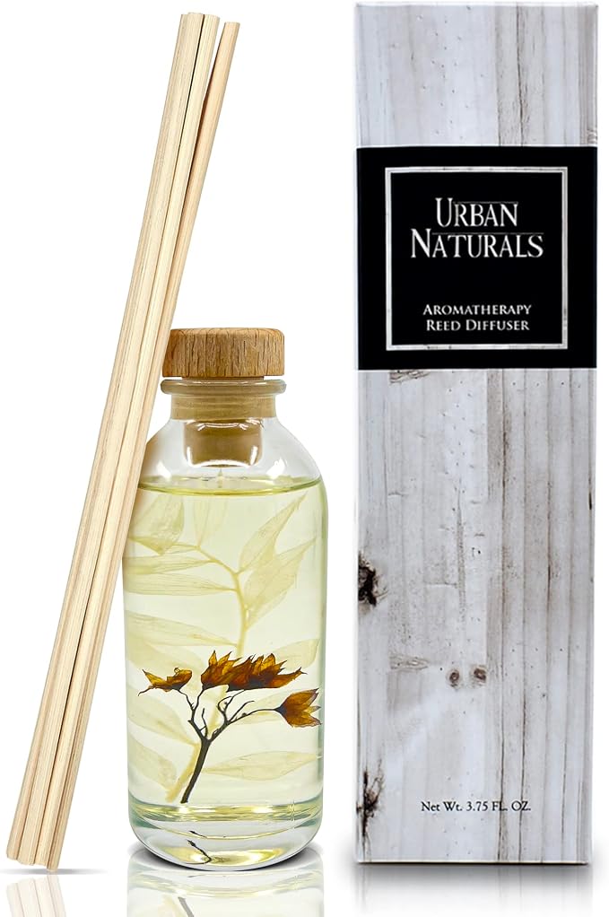 Urban Naturals Reed Diffuser Set, Cedarwood & Vanilla - Bathroom Décor | Made with Essential Oils & Real Botanicals, Cedar, Oak and Moss, Made in the USA
