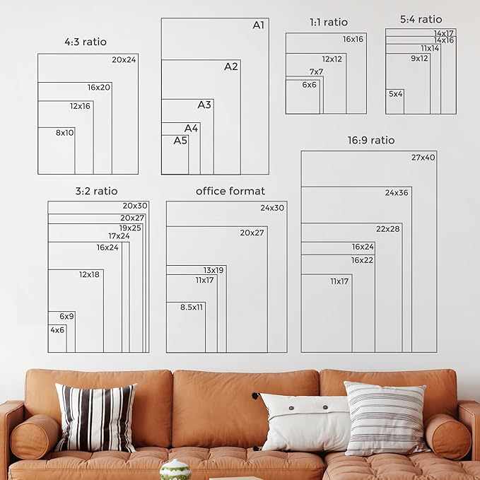 FLYJOE 19x27 Metal Picture Frame - Black Aluminum Picture Frames with Real Glass, Wall Mounting Horizontally or Vertically, Diploma, Certificates and Decor for Wall Gallery 27x19 Frame, Black