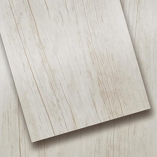 18 Sq. Ft Floor Tiles Peel and Stick Vinyl Floor 36 x 6 inch Luxury Self Adhesive Waterproof Flooring Planks DIY for Kitchen, Living Room, Shops, RV, Wood Look Plank, 12-Pack, Rustic White